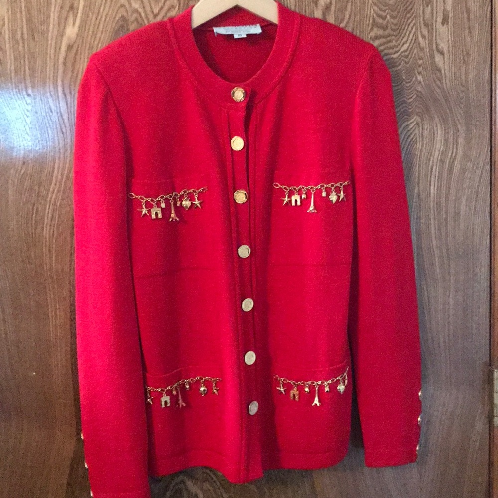 St. John Evening Marie Gray suit Paris charms 10 - Picture 1 of 14